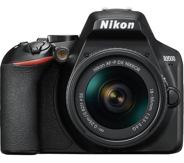 NIKON D3500 DSLR Camera with AF-P DX NIKKOR 18-55 mm f/3.5-5.6G Lens - Image 1