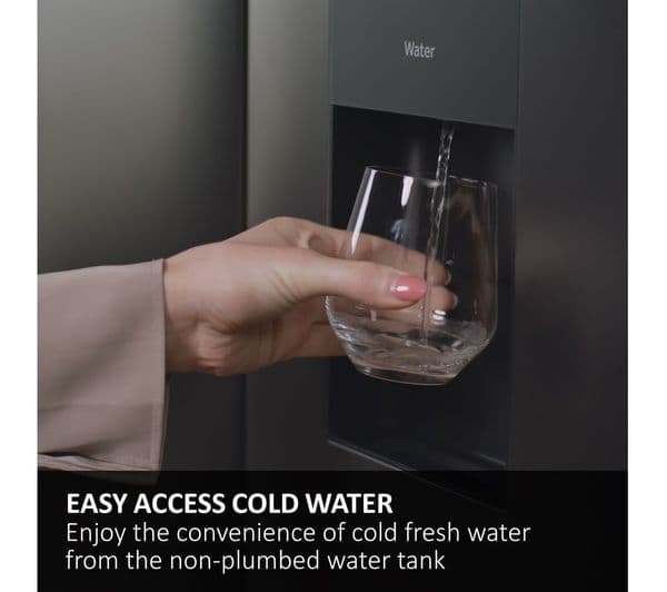 HAIER HFR5719ENPB Fridge Freezer - Slate Black - Image 9