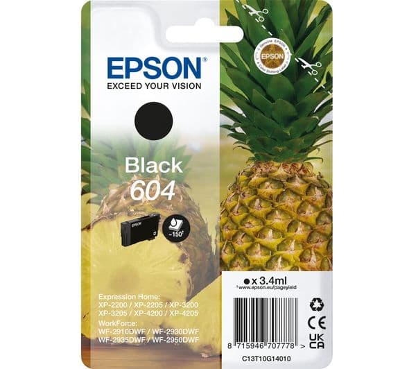 Epson 604 Singlepack - black - original - ink cartridge - Image 1