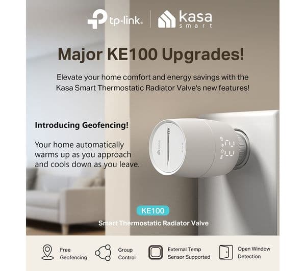 TP-LINK Kasa KE100 Smart Radiator Valve White - Image 6