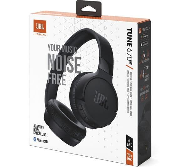 JBL Tune 670NC Wireless Bluetooth Noise-Cancelling Headphones - Black - Image 10