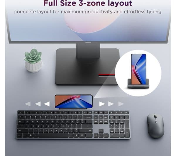 LENOVO 700 Wireless Keyboard Mouse Luna Grey - Image 7