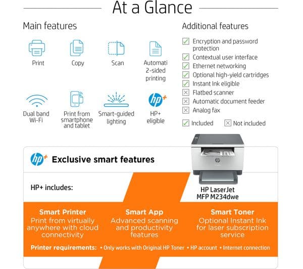 HP LaserJet MFP M234dwe AirPrint Monochrome All-in-One Wireless Laser Printer & Instant Ink with HP+ - Image 9