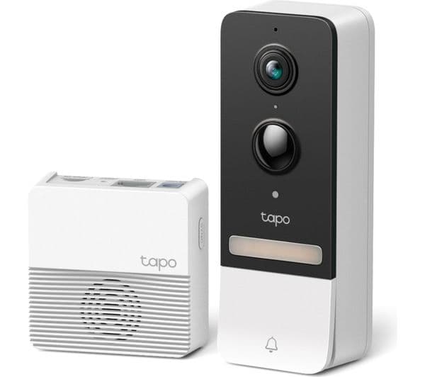 TP-LINK Tapo D230S1 2K 5 MP WiFi Video Doorbell with Chime - White - Image 1