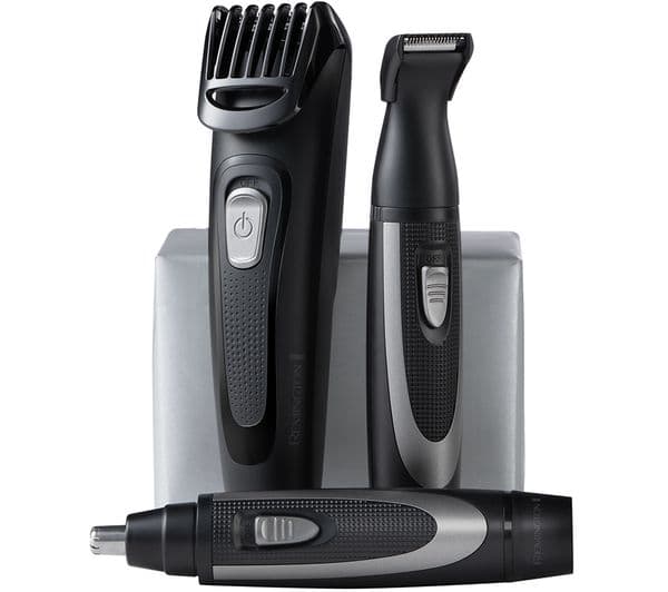REMINGTON The Works MB905 6-piece Beard Trimmer Kit - Black & Grey - Image 1
