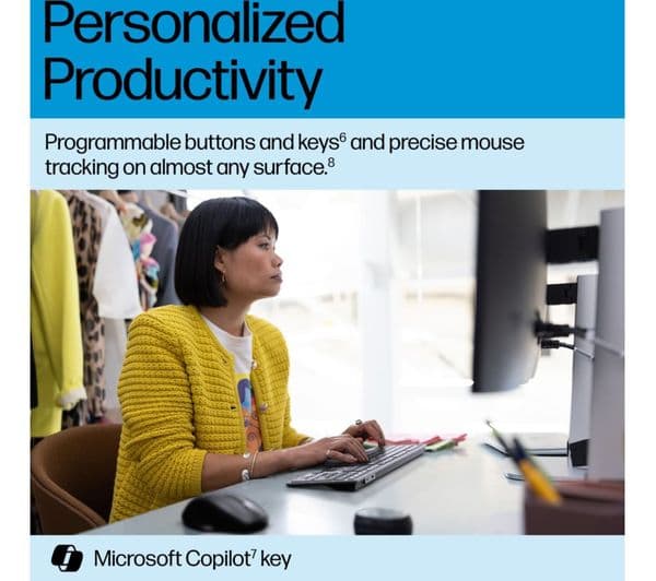 HP 720 Wireless Keyboard & Mouse Set Black - Image 4