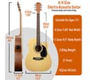 3RD AVENUE MX Cutaway Premium Electro-Acoustic Guitar Bundle - Natural thumbnail 4