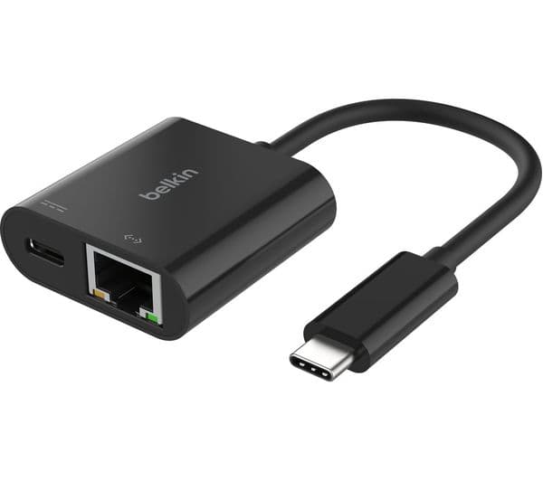 Belkin INC019BTBK USB Type-C to Ethernet Adapter Black - Image 1