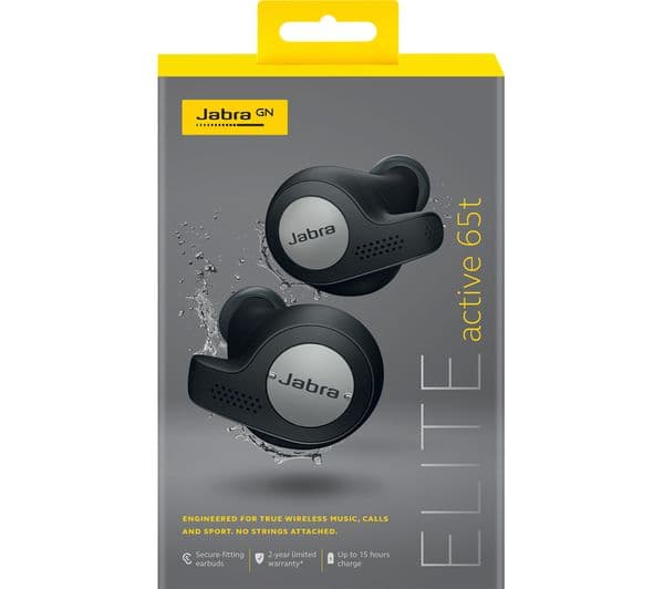 JABRA Elite Active 65t Wireless Bluetooth Sports Earbuds - Titanium Black - Image 4