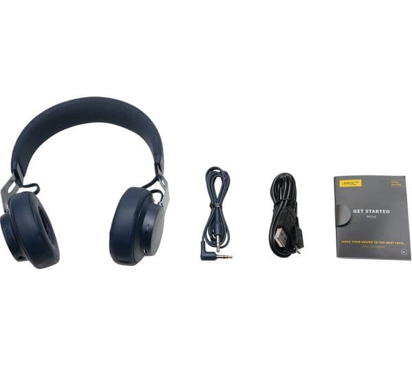 JABRA Move Style Wireless Bluetooth Headphones - Navy Blue - Image 5
