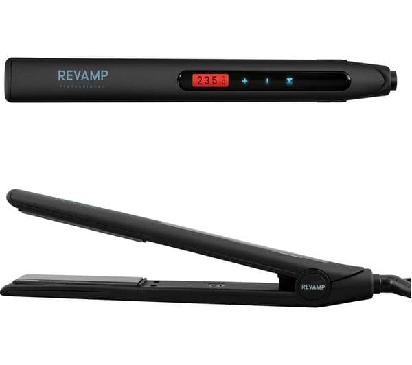 REVAMP Touch Digital Ceramic Hair Straightener - Black - Image 2