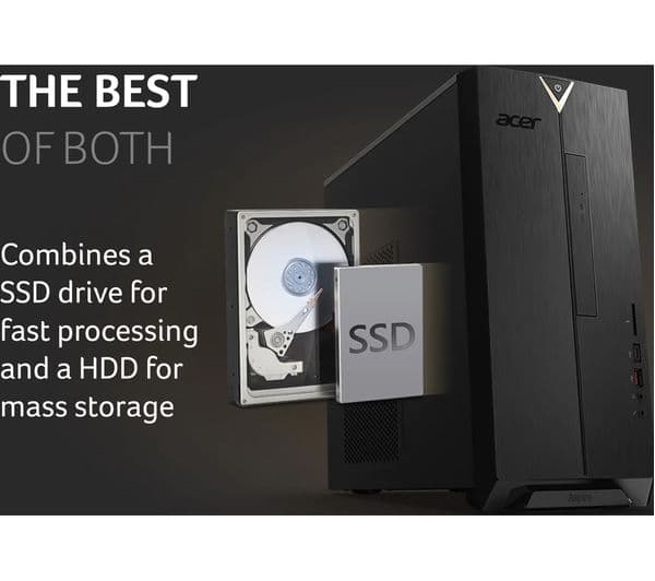ACER Aspire TC-895 Desktop PC - Intel® Core™ i7, 1 TB HDD & 256 GB SSD, Black - Image 5