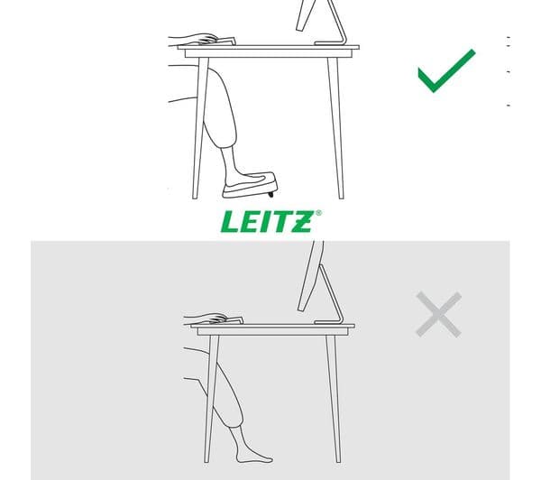 LEITZ Ergo Adjustable Desk Footrest - Grey - Image 8