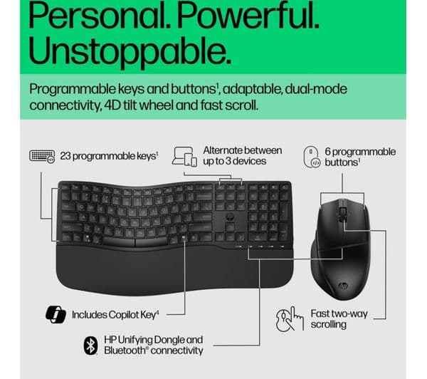 HP 680 Keyboard Mouse Set Black - Image 4