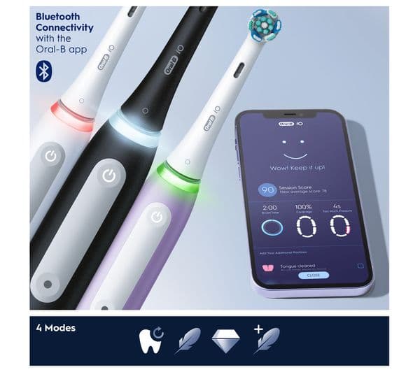 ORAL-B iO 4 Electric Toothbrush - Black - Image 3