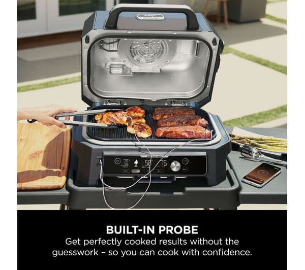 Ninja Woodfire Pro Connect XL OG901UK Outdoor Electric BBQ Grill & Smoker - Black & Blue - Image 3
