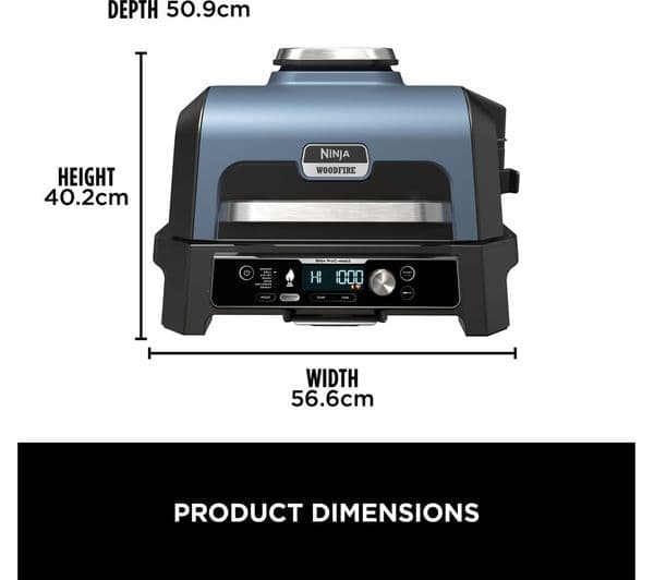 Ninja Woodfire Pro Connect XL OG901UK Outdoor Electric BBQ Grill & Smoker - Black & Blue - Image 8