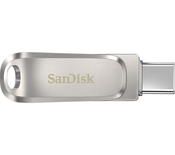 SANDISK Ultra USB Type-C & USB 3.2 Dual Memory Stick - 128 GB, Silver - Image 1