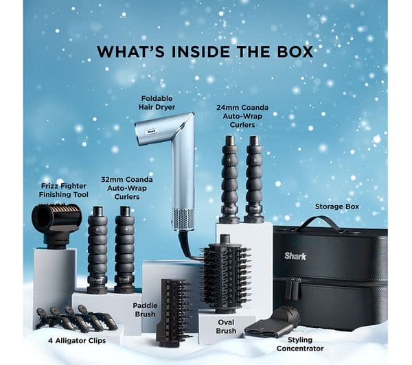 Shark HD476WHUK FlexStyle Air Styler Glacial Blue - Image 10