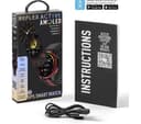 REFLEX ACTIVE Series 54 Smart Watch - Black with Black & Red Silicone Strap thumbnail 2