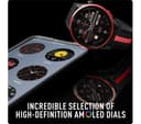 REFLEX ACTIVE Series 54 Smart Watch - Black with Black & Red Silicone Strap thumbnail 3