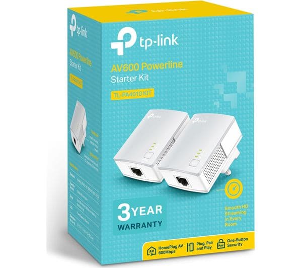 TP-LINK TL-PA4010 Powerline Adapter Kit - AV600, Twin Pack - Image 3