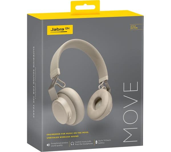 JABRA Move Style Wireless Bluetooth Headphones - Gold Beige - Image 5