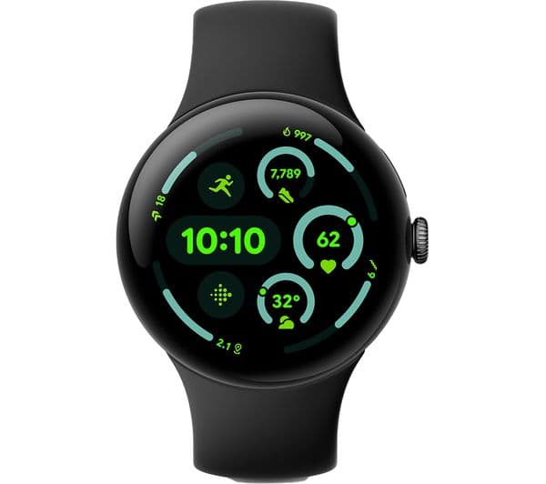 GOOGLE Pixel Watch 3 4G LTE - Black, Obsidian Band, 45 mm - Image 8