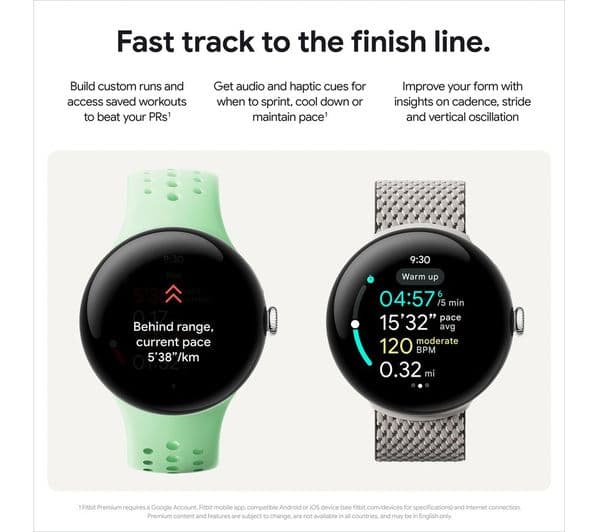 GOOGLE Pixel Watch 3 4G LTE - Black, Obsidian Band, 45 mm - Image 3