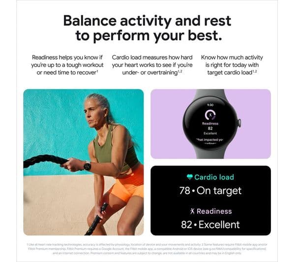 GOOGLE Pixel Watch 3 4G LTE - Black, Obsidian Band, 45 mm - Image 4