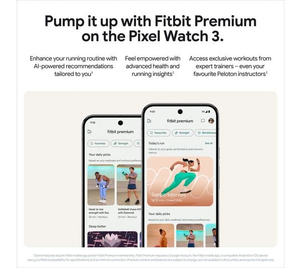 GOOGLE Pixel Watch 3 4G LTE - Black, Obsidian Band, 45 mm - Image 7