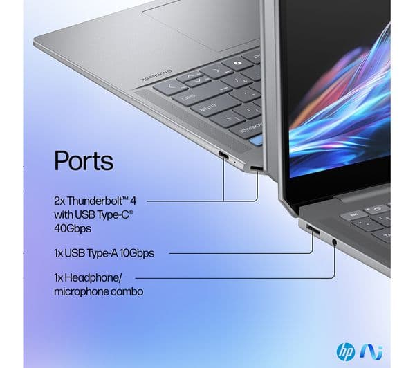 HP OmniBook Ultra 14-fd0001na Copilot+ PC Ryzen AI 9 16GB 1TB Touch Laptop - Silver - Image 5