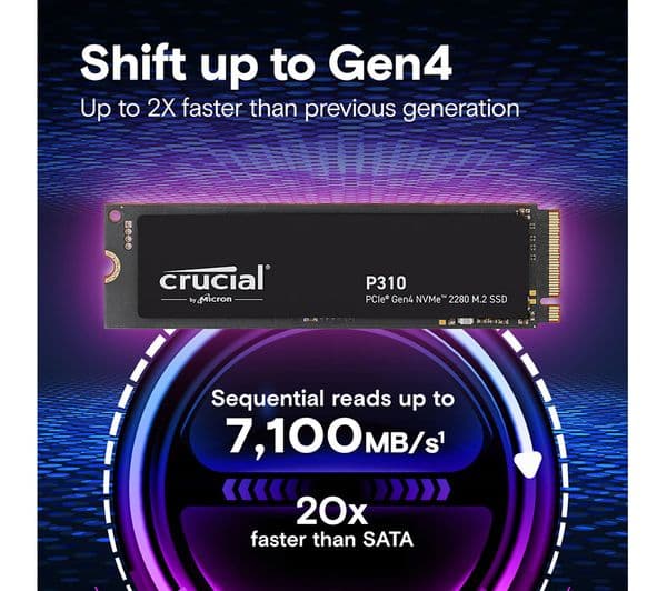 Crucial P310 1TB PCIe 4.0 NVMe SSD - Image 2