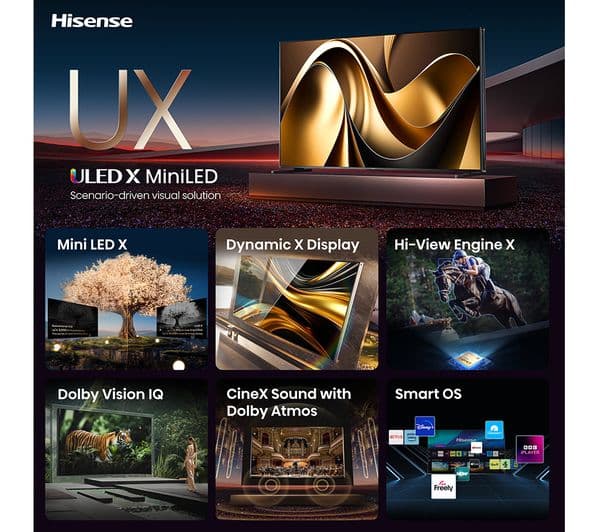 HISENSE 110UXNQTUK 110" Smart 4K Ultra HD HDR Mini LED TV with Amazon Alexa - Image 5