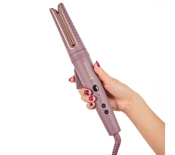 REMINGTON AIRvive Rotating Curling Wand - Mauve & Gold - Image 2