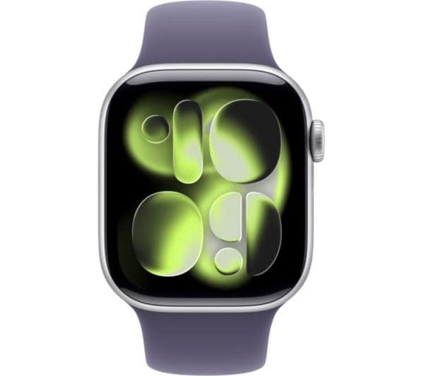 Apple Watch Series 11 Smartwatch 42mm Silver Aluminium Purple Fog Sport Band S/M - Image 2