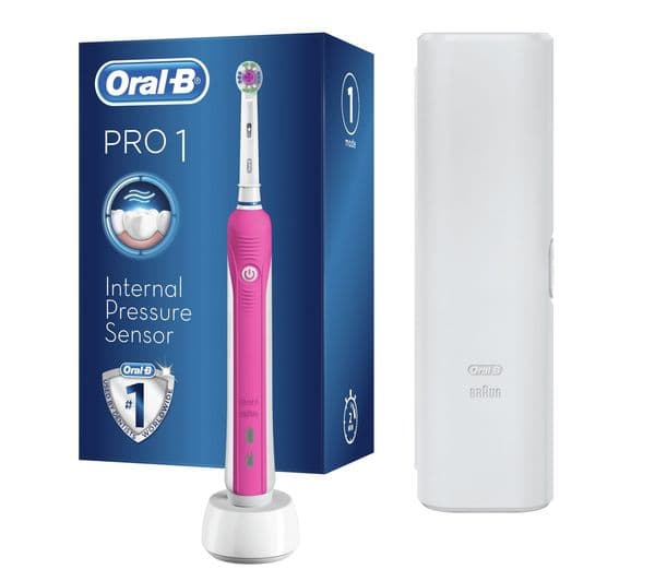 Oral-B CrossAction Pro 1 680 Electric Toothbrush Pink - Image 3