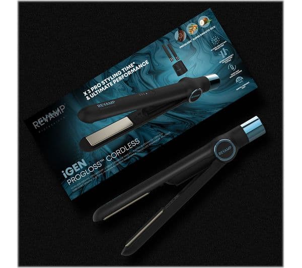 REVAMP iGen Cordless Ceramic Hair Straightener - Black - Image 3