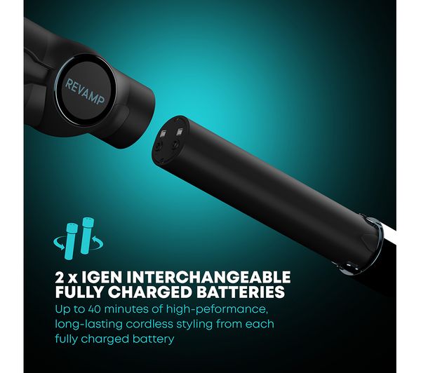 REVAMP iGen Cordless Ceramic Hair Straightener - Black - Image 6