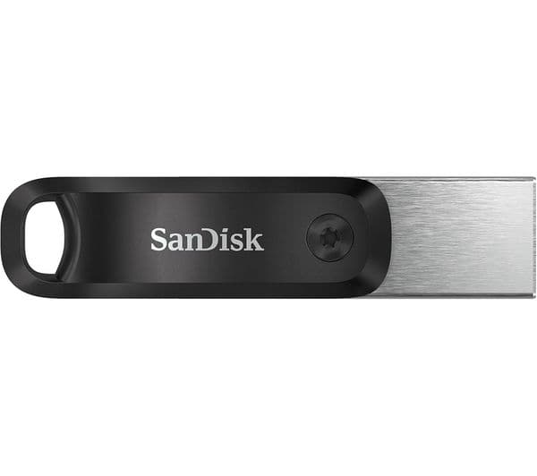 SANDISK iXpand USB 3.0 & Lightning Dual Memory Stick - 128 GB, Black - Image 1