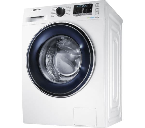 SAMSUNG ecobubble WW80J5555FW 8 kg 1400 Spin Washing Machine - White - Image 8