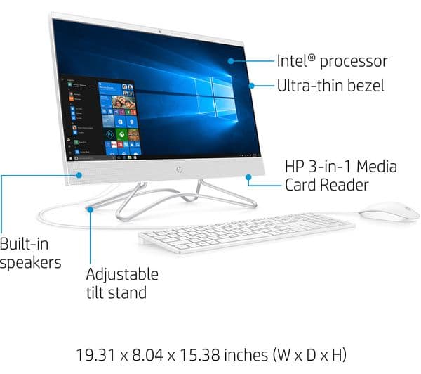 HP 22-c0014na 21.5" Intel® Core¿ i3 All-in-One PC - 1 TB HDD, White - Image 2