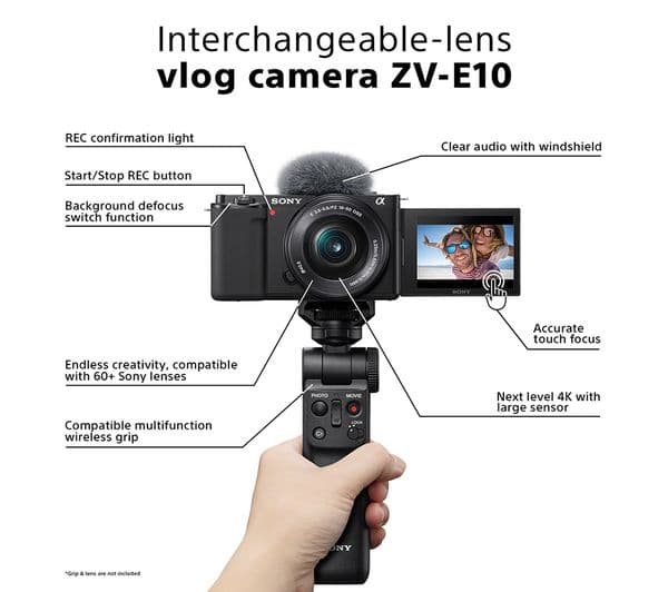 Sony ZV-E10 24.1MP APS-C Mirrorless Vlogging Camera - Body Only - Image 4