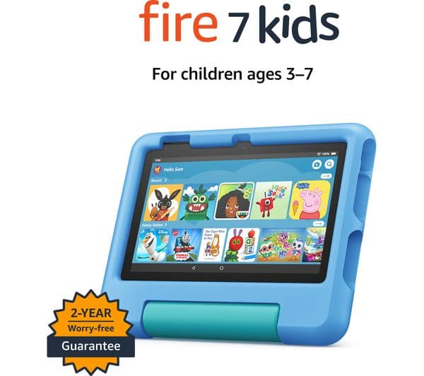 AMAZON Fire 7 Kids (ages 3-7) Tablet (2022) - 16 GB, Blue - Image 4