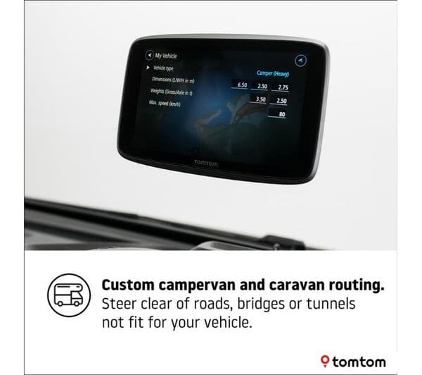 TOMTOM GO Camper Tour 6" Sat Nav - Full Europe Maps - Image 3