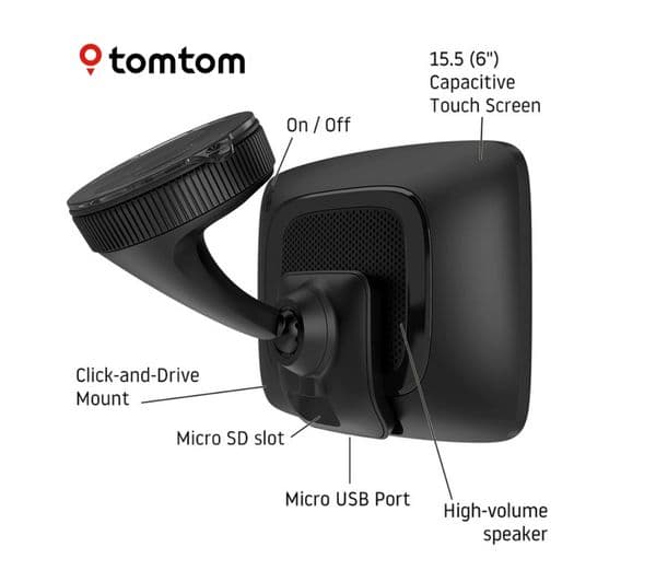 TOMTOM GO Camper Tour 6" Sat Nav - Full Europe Maps - Image 9