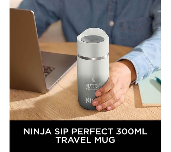 Ninja Sip Perfect Travel Mug - 300 ml, Steam White - Image 2