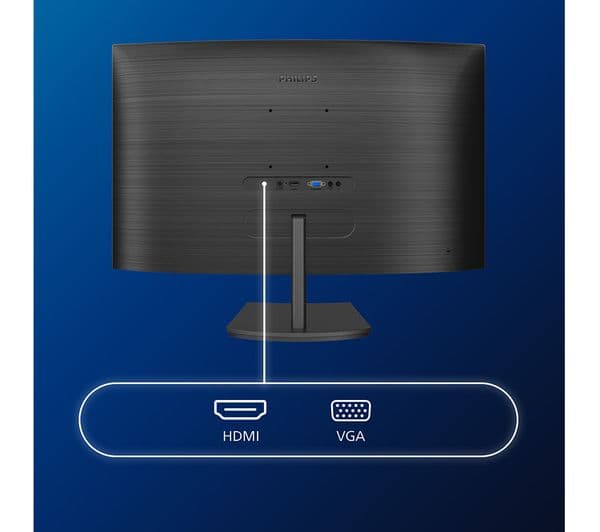Philips 241E1SCA 24" Curved Monitor Black - Image 6