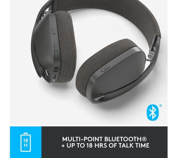 LOGITECH Zone Vibe 100 Wireless Headset - Graphite - Image 6