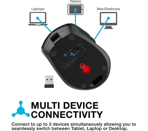 JLab Go Charge Wireless Mouse Black - Image 4